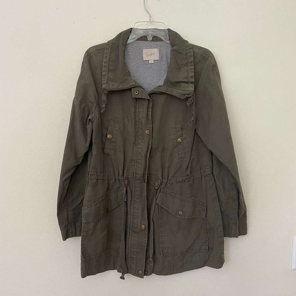 🌷 LOFT Utility Jacket in Deep Olive #35
